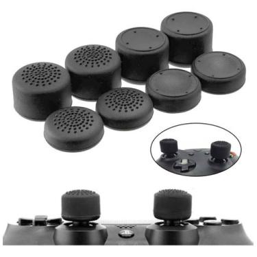 Imagem de Kit 8 Grips Controle Compatível Ps4 Ps5 Extensores Borracha - YooY.Air