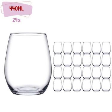 Imagem de Copos De Vidro Transparente Redondo Pasabahçe 440ml 24 Unida, Amber