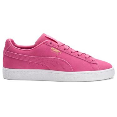 Imagem de PUMA Tênis feminino de camurça clássico com cadarço casual - rosa, rosa, 35