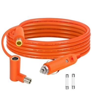 Imagem de Cabo de extensão de alimentação CC 12V/24 V, plugue de isqueiro 14AWG resistente para DC7909 macho com adaptador DC7909 para DC8020 para inversor, geladeira de carro, bomba de ar, câmera de painel de