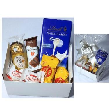 Imagem de Cesta De Chocolates E Bombons Ferrero, Lindt Para Presentear - Cesta d