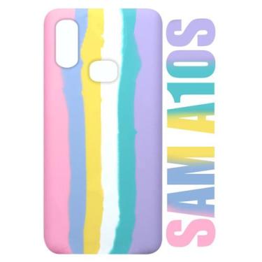 Imagem de Capa Capinha Case Silicone Aveludada Arco-íris Candy Galaxy S8 Plus G9