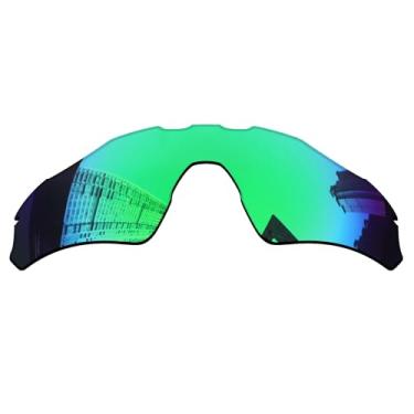 Imagem de Acefrog Lentes de reposição polarizadas de 1,5 mm para óculos de sol Oakley Radar EV Path OO9208, material atualizado, resistente a impactos - verde jade polarizado espelhado - 1,5 mm