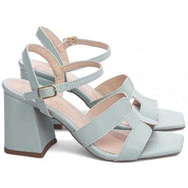 Imagem de Sandália Feminina Salto Médio Grosso Azul Torricella AVS 46001D (Azul, BR, Adulto, Numérico, 39)