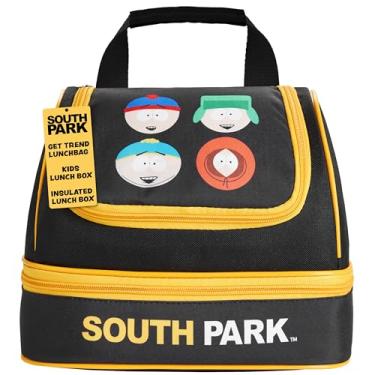 Imagem de Get Trend South Park Lunch Box Insulated with Two Compartments for Adults Travel Picnic Beach Snacks Cooler Sack (Black South Park)