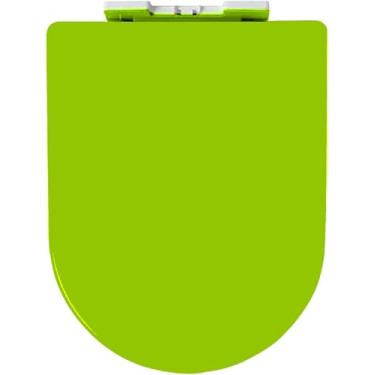 Imagem de Assento De Vaso Sanitário De Liberação Rápida De Fechamento Macio Resistente Para Família De Banheiro, Design Ergonômico Com Dobradiças Ajustáveis, 6 Cores Disponíveis, Green, Onesize