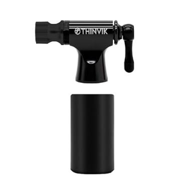 Imagem de Thinvik Kit de inflador de CO2 e infladores de pneu de bicicleta – Compatível com válvula Presta & Schrader, bomba de pneu de bicicleta CO2 portátil para bicicletas de estrada e montanha