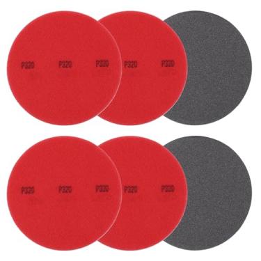 Imagem de YELARXI Almofadas de lixa de bola de boliche, discos de esponja de lixamento de gancho e laço - adequado para (polidor de bola de boliche - lixadeira orbital - ressurgimento) Gramatura de 320 e 5