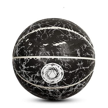 Imagem de Sporting Goods Bola de basquete para mulheres adultas jovens, basquete profissional ao ar livre tamanho oficial 7, tamanho 6, tamanho 5, bola de cesta interna e externa (preta, tamanho 6)