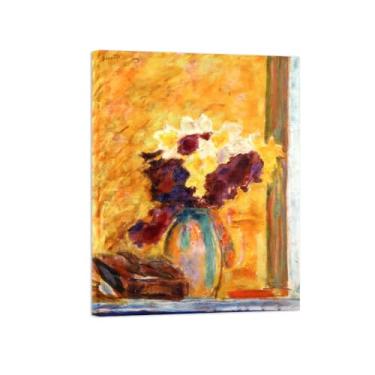 Imagem de Flores Pintura em tela Famosa Pintura Reprodução-Quadros para sala de estar-Flores com jarro verde-Pôster pronto para pendurar Tela Embrulhada 60x80cm