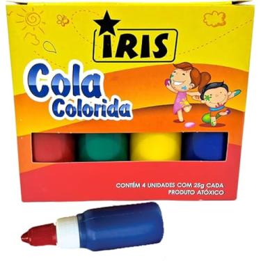 Imagem de Cola Colorida, Íris, 4 Cores, 25 Gramas