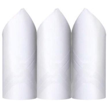 Imagem de Caixa de Lenço Masculino Algodão 41 X 41 cm - 2720 Branco - Presidente