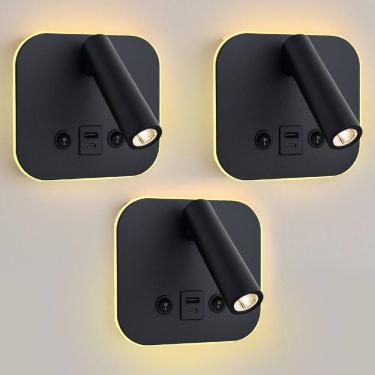 Imagem de 3 Arandela Spot Led Foco Móvel Usb E Usb-C Cabeceira Bet96