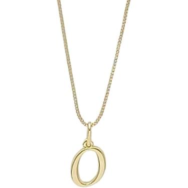 Imagem de Colar Feminino com Letra Inicial – Pingente Personalizado Elegante – Corrente Semi Joia Banhada a Ouro 18K – Presente Sofisticado para Mulher - Stella Vilela Semi Joias (O)