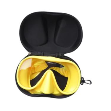 Imagem de simhoa Máscara de Faciving Máscara Vicamentos de natação com ampla vista anti nevoeiro ergonômico Óculos máscara de mergulho para fotografia de praia, Amarelo