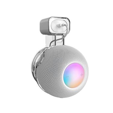Imagem de LeongLzt Ouligei Mini suporte de parede para Homepod de alta qualidade, suporte de mini plugue Homepod com sistema de gerenciamento de cabos embutido, sem necessidade de parafusos - um acessório