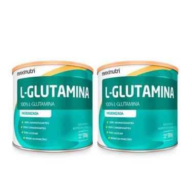 Imagem de Kit 02 Aminoácido L-Glutamina 300g 100% Pura Maxinutri-Unissex
