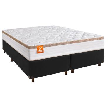 Imagem de Colchão King Molas Ensacadas + Box Preto - Isis Real Inducol