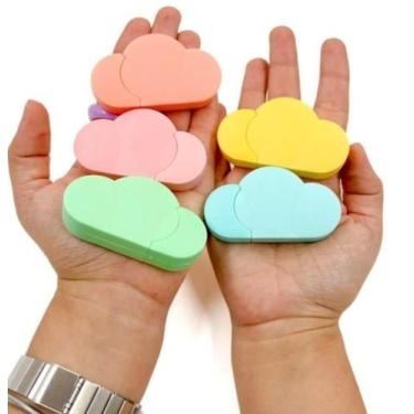 Imagem de Marcador Conjunto Marca Texto Nuvem Tons Pasteis Kit C/ 5un - D Presen