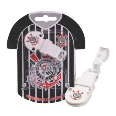 Imagem de Prendedor de Chupeta Corinthians Oficial Livre de BPA Kids Gol