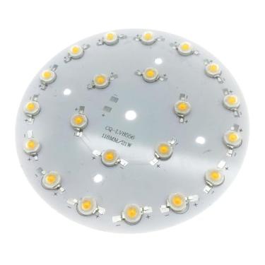 Imagem de 10 peças 1W-36W placa de base de alumínio redonda instalação dissipador de calor 1W diodos LED de alta potência espectro branco quente branco quente vermelho verde azul (21W 118 mm, verde 520 nm)