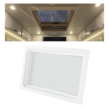 Imagem de HECASA Cúpula interna de clarabóia rv para abertura de 14 "x 22" cobertura de substituição de clarabóia de banheiro com janela transparente de plástico branco