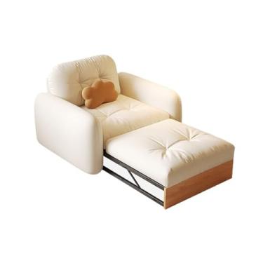 Imagem de Sofá-cama dobrável Cadeira de sofá madeira maciça, cama dobrável dupla função para sala estar, almofada macia conversível