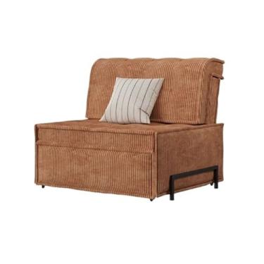 Imagem de Sofá-cama dobrável Poltrona-cama conversível, sofá com encosto ajustável, adequada para apartamentos pequenos, salas de estar, quartos e corredores(Brown)