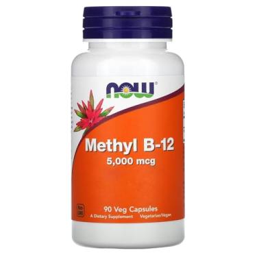 Imagem de NOW Foods Metil B-12 5.000mcg Methyl 90 Veg Cáps Importado