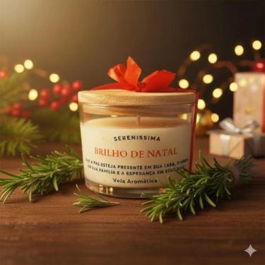Imagem de Vela Aromática Brilho de Natal 120g com Cera de Coco e Pavio de Algodã