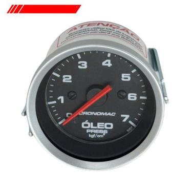 Imagem de Manômetro pressão de óleo 52mm mecânico 7kg sport 155107tp cronomac