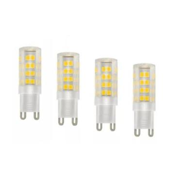 Imagem de Kit com 4 Lâmpadas Halopin G9 Led 5W 3000K ou 6000K - Genérica, Branco