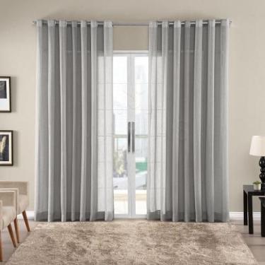 Imagem de Cortina Premium Para Sala, Quarto E EscritóRio - Tecido Blackout Corta-Luz, DecoraçãO Elegante E Moderna(CINZA)