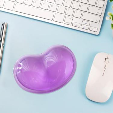 Imagem de Teclado Mouse Descanso de Pulso Suporte Ergonômico Almofada Teclado Descanso de Pulso para Escritório Casa Jogos Computador Laptop, Roxo