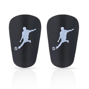 Imagem de 2 mini caneleiras de futebol, caneleiras extra pequenas, minúsculas, equipamento de proteção para adultos, jovens, homens, mulheres, jogadores de futebol (7,9 x 4,8 cm)