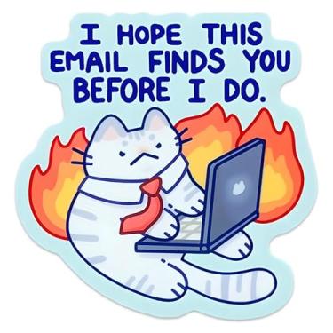 Imagem de 3 adesivos engraçados – Decalques de vinil duráveis para garrafa de água, mala, geladeira, mesa, diário, caderno, presentes exclusivos para mulheres e homens colegas de trabalho