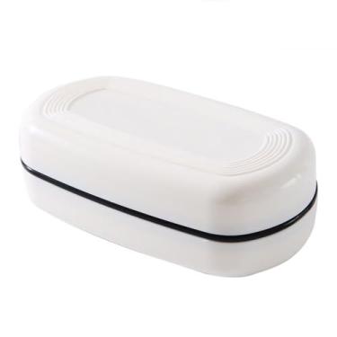 Imagem de Estojo de viagem com suporte de barra de xampu, barras grandes para sabonete, durável, versátil, recipiente de sabão de armazenamento com camada de drenagem (1 pacote)