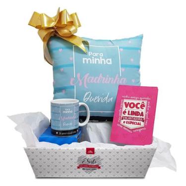 Imagem de Kit De Presentes - Para Madrinha Dinda Almofada E Caneca - Sude, Kit4