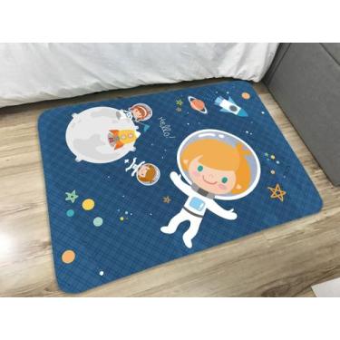 Imagem de Tapete Infantil Atividades Transfer 95x130cm Astronauta - Tapetes Júni