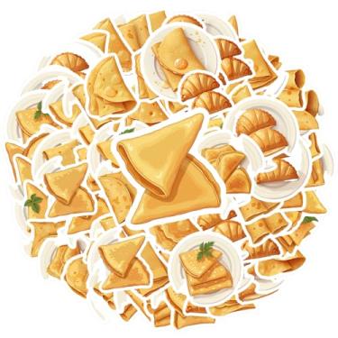 Imagem de 70 peças de adesivos de comida de pastelaria de brinquedo de papelaria pacote de adesivos crocantes para notebook, bagagem, celular, copo, guitarra, laptop, capacete, skate