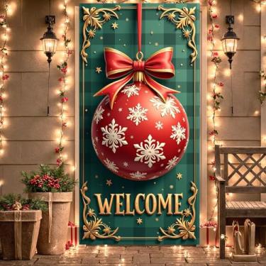 Imagem de Faixa de Natal com anjo religioso, faixa de Natal, estrela dourada, decoração de manjedoura, para evento especial, celebração religiosa