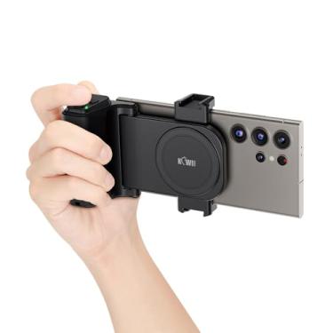 Imagem de KIWIFOTOS Alça para câmera de celular de viagem para smartphones com controle remoto e suporte de sapata fria para iPhone 17 16 15 14 Pro Max Samsung S24 S25 Selfie Vlog Gravação de vídeo