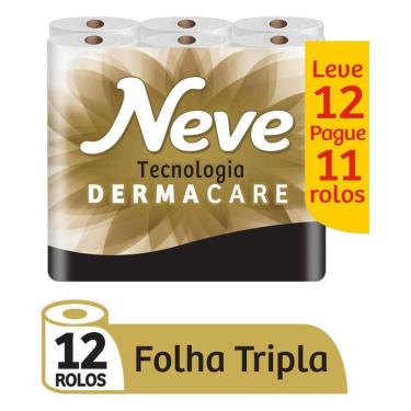 Imagem de Papel Higienico Neve Neutro Supreme Folhas Tripla Pague 11 Leve 12 Rolos