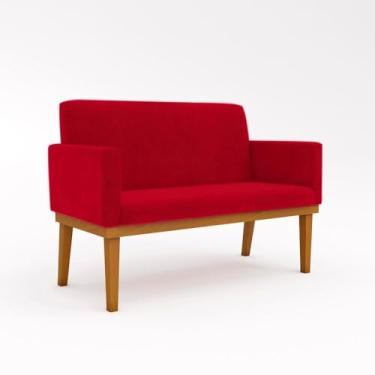 Imagem de Sofá Namoradeira Confortável Sala de Estar – Balaqui Decor Cor:vermelho