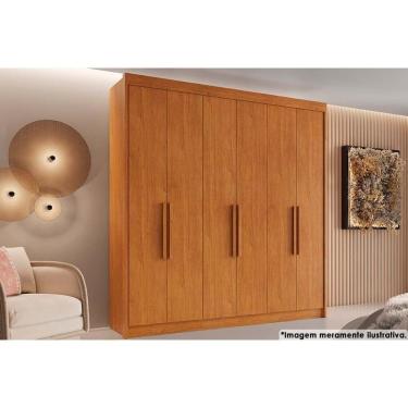 Imagem de Guarda Roupa 6 Portas E 4 Gavetas Cannes Cinamomo - Conquista