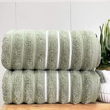 Imagem de Toalha Banhão Wave Fio Penteado 80x150 Verde Oliva