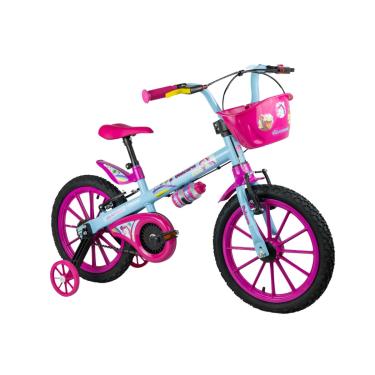Imagem de Bicicleta Infantil 5 a 8 Anos Unicórnio Aro 16 Bike Com Rodinhas Nathor