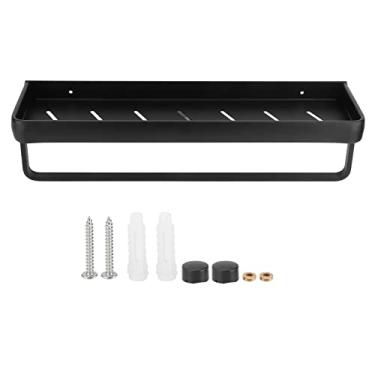 Imagem de Prateleiras de cozinha montadas na parede de 50 cm, organizador de rack, rack de armazenamento de banheiro, material de alumínio espacial, estilo simples moderno, com parafusos para fácil instalação