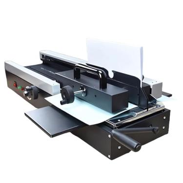 Imagem de Máquina de encadernação de livros A4, máquina de encadernação de livros de cola, máquina de encadernação a quente de mesa A4 de 1200 W com roda de borracha, para álbuns de papel de livro de escritório