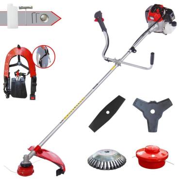 Imagem de Podador de Grama Completo Toyama RT52L À Gasolina 2T 52cc 2HP 4 Opções de Corte Com Faca 2 Pontas, Faca 3 Pontas, Escova de Aço e Carretel de Nylon